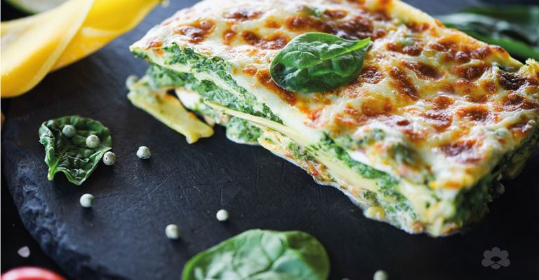 Spinach Lasagna with Light Bechamel Sauce