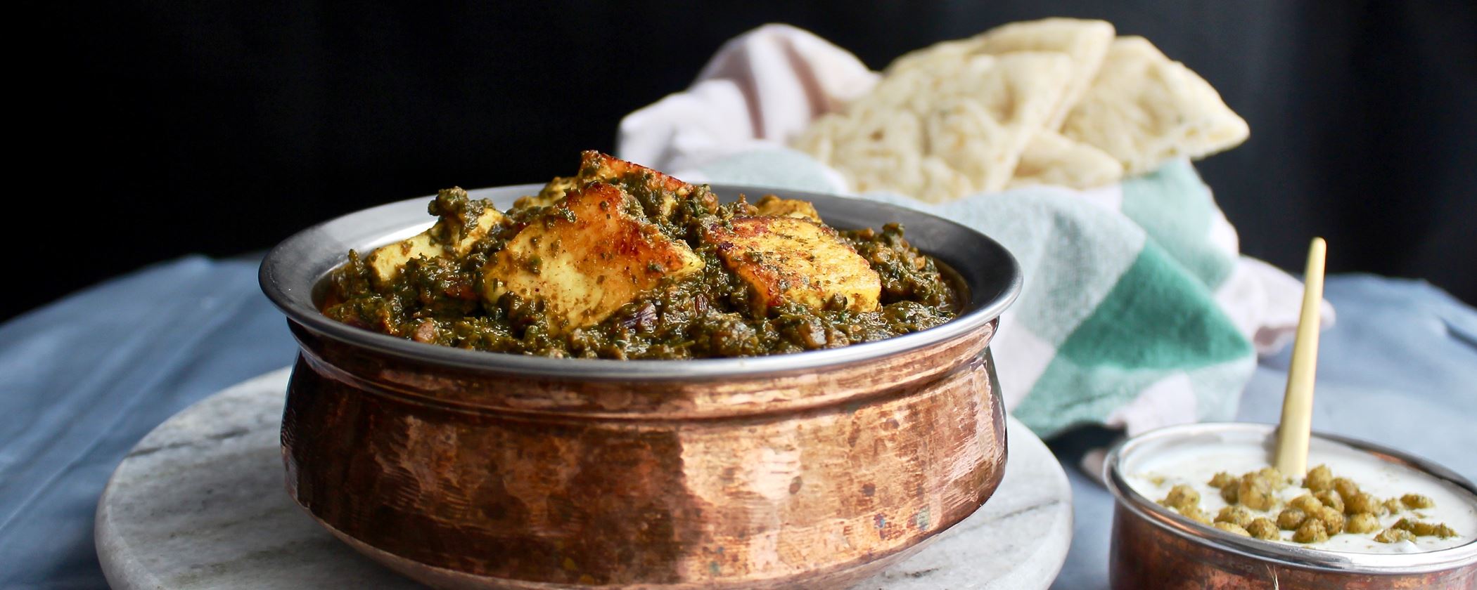 Palak paneer pinaattia ja Apetina Paneer Apetina