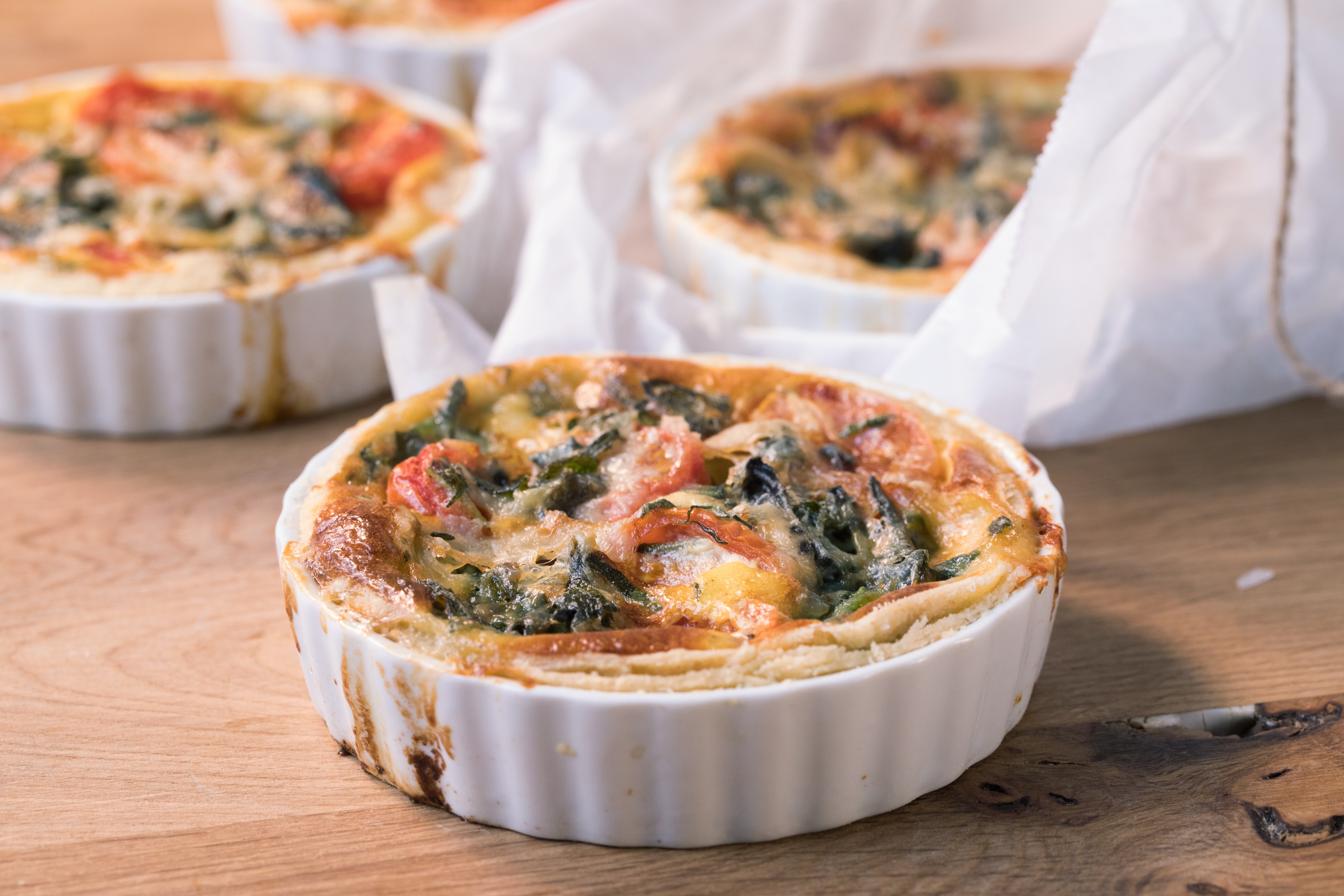Blue Cheese Quiche with Spinach & Tomatoes Castello®️