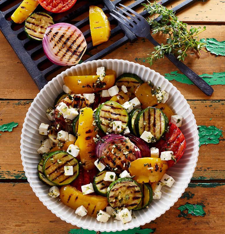 Chargrilled Vegetables with Castello® Garlic & Herb Greek Style Cheese