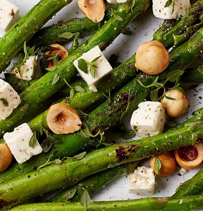 Crispy asparagus and Castello® Greek-Style cheese 