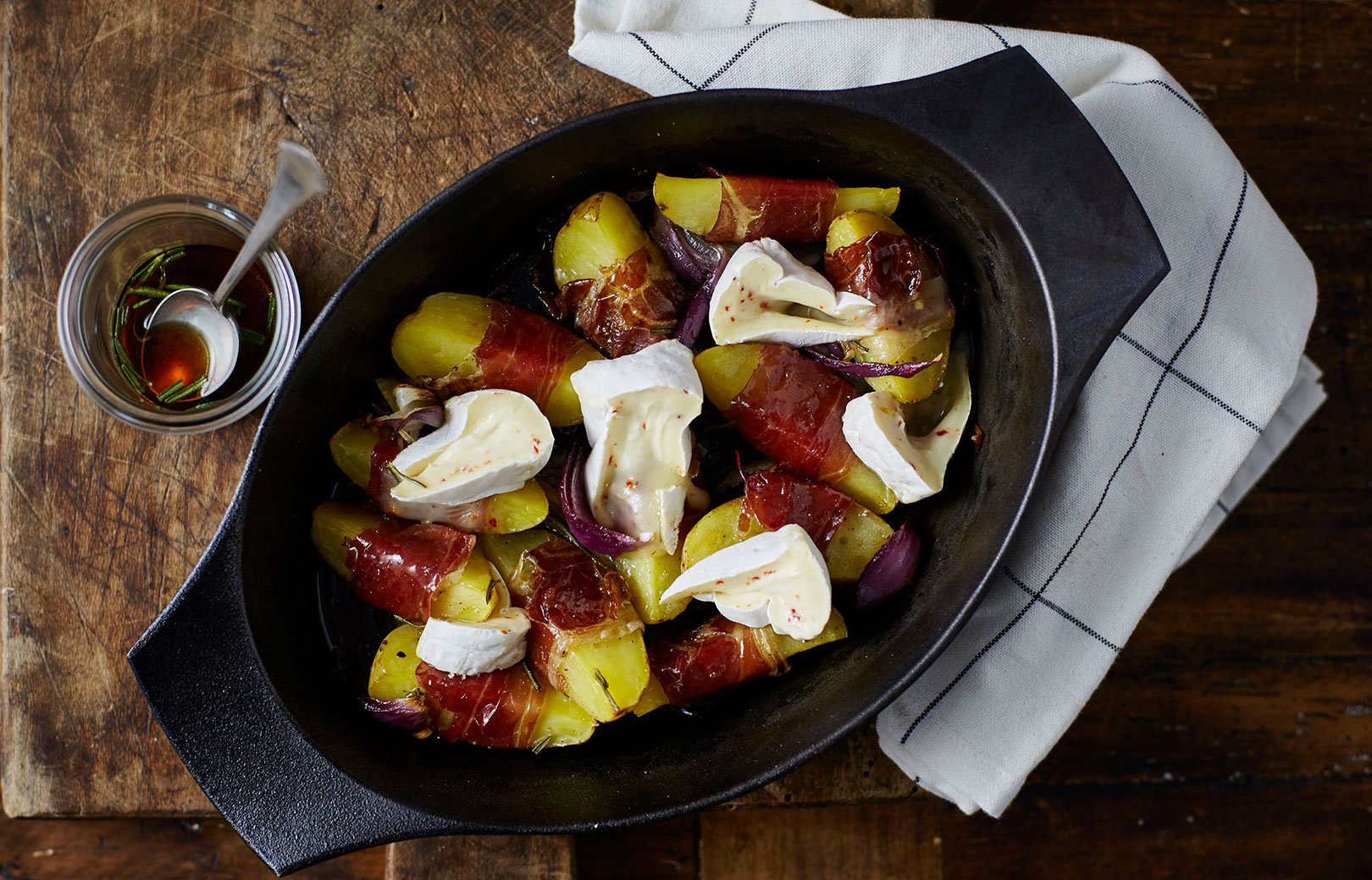 Gratin with Double Cream Chilli, Glazed Potatoes & Prosciutto | Castello®️