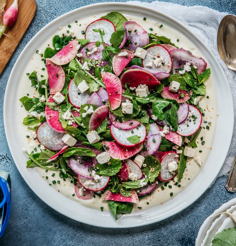 Radish Salad with Whipped Castello® Greek Style Cheese