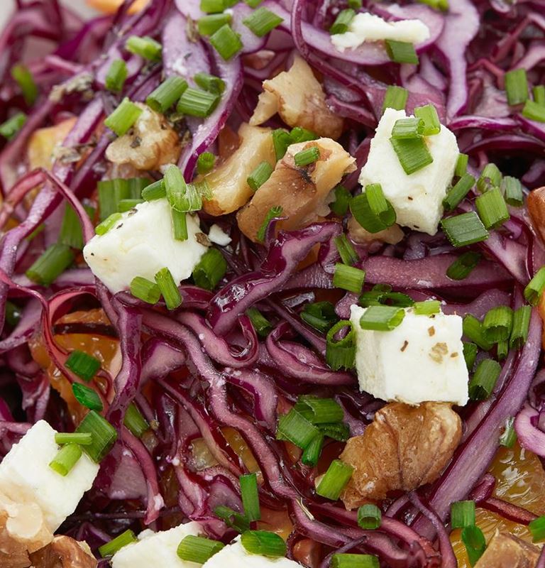 Red Cabbage & Orange Salad with Castello® Greek Style Cheese