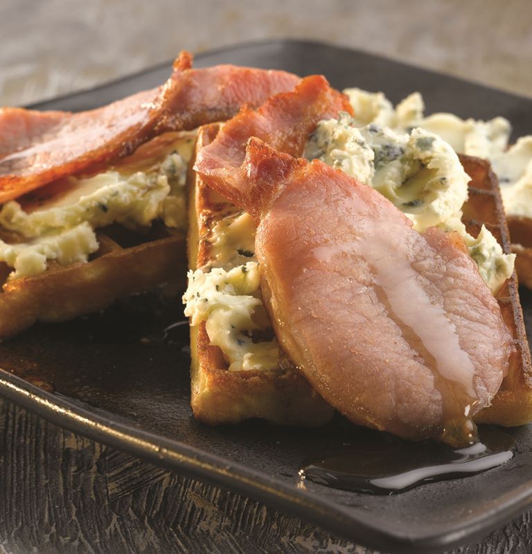 Bacon, Waffles & Blue Cheese