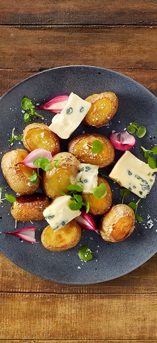 Baked Potatoes with Blue Cheese and Watercress