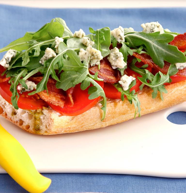 BLT Salad on Toasted Baguette with Castello® Blue Cheese