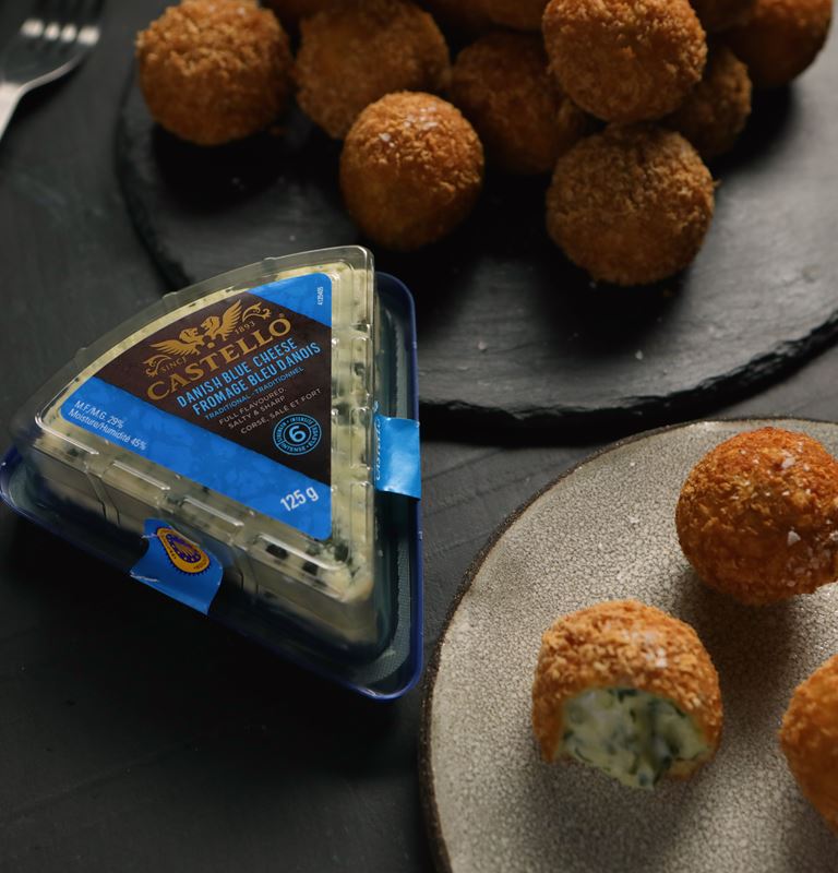 BLUE CHEESE AND MUSTARD CROQUETTES					