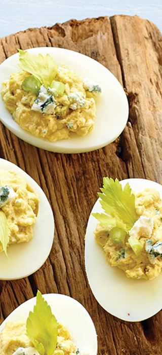 Blue Cheese Devilled Eggs