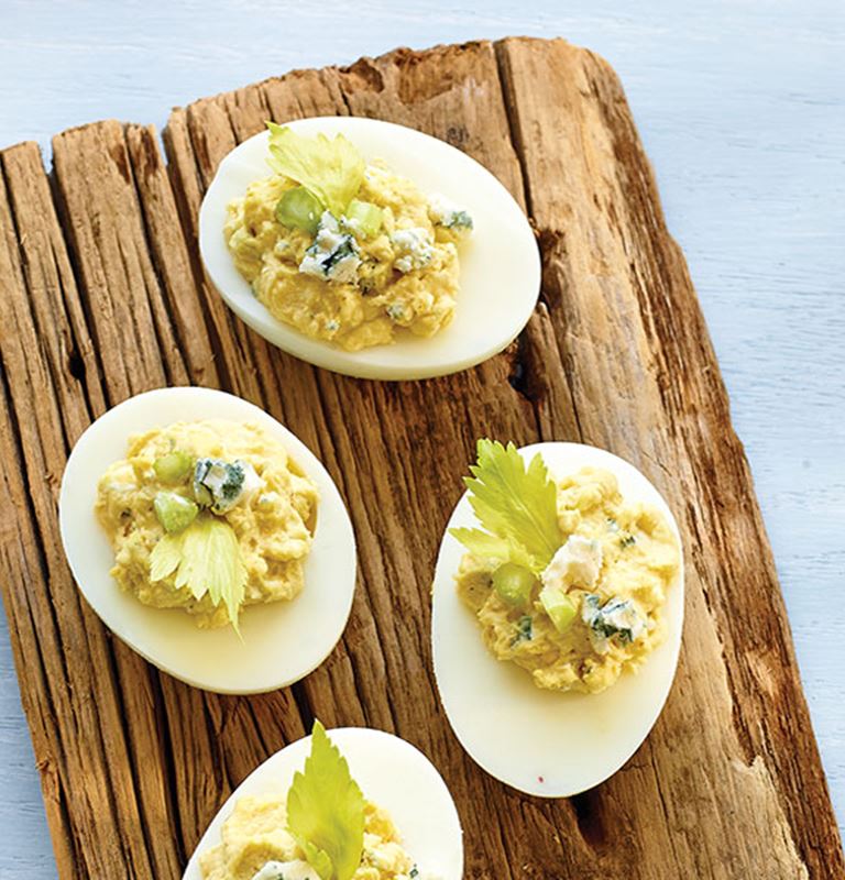 Blue Cheese Devilled Eggs