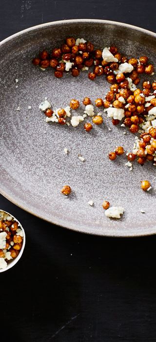 Roasted Chickpeas with Blue Cheese & Cocoa