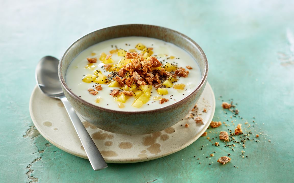 Yoghurt with Ginger-Spiced Pineapple