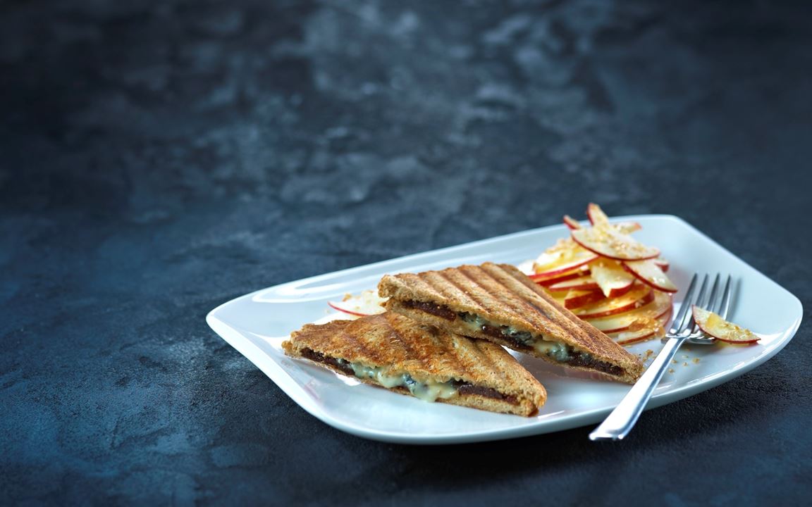 Sandwich grillé au fromage bleu et aux figues