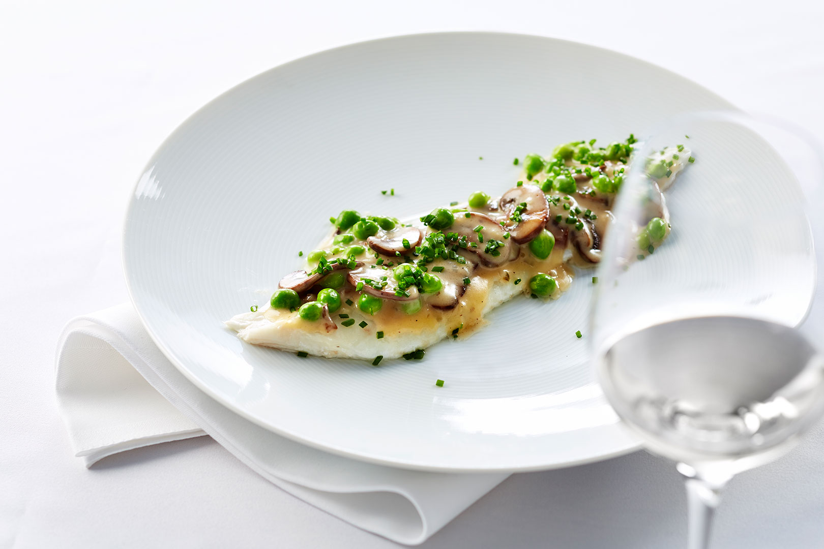 Sole au four aux champignons et aux pois Castello®️