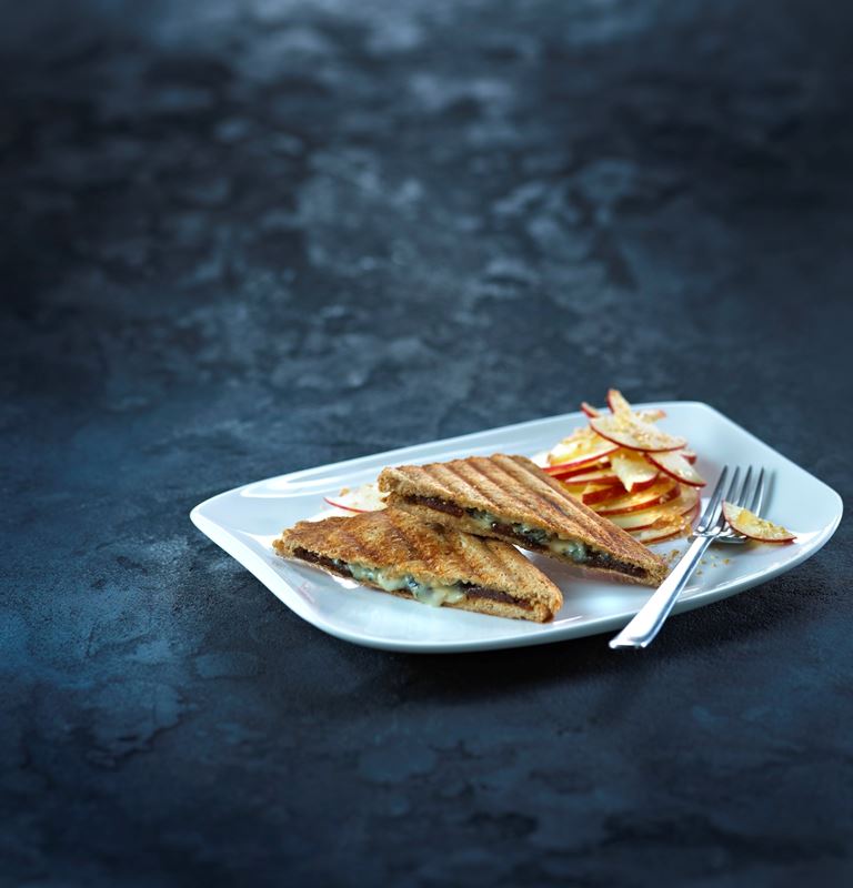 Gegrilltes Blauschimmelkäse-Sandwich mit Feigen