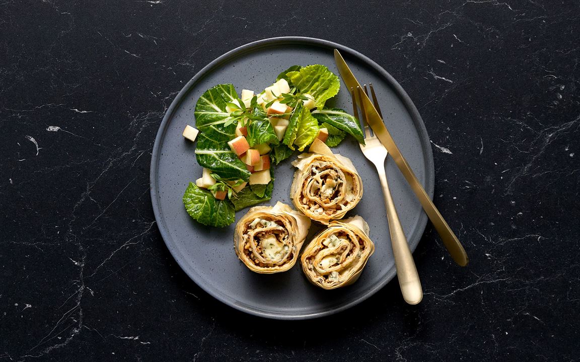 Brussel Sprout Salad with Castello® Danish Blue Roulade 