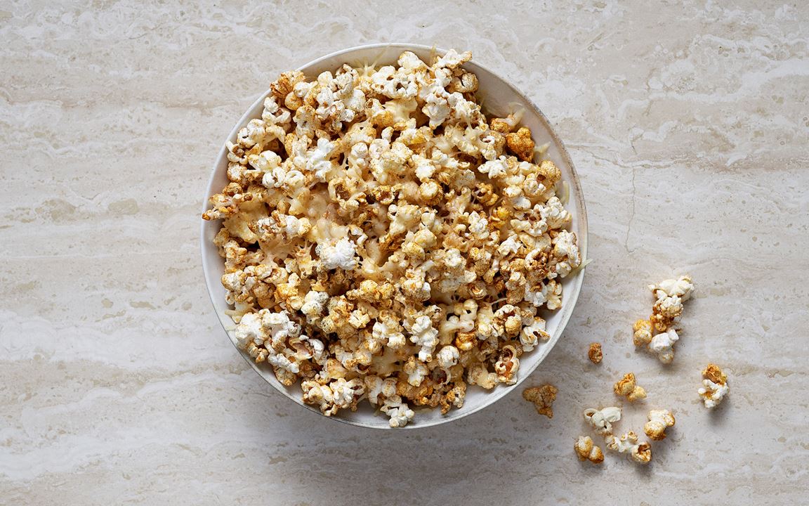 Popcorn with Castello Extra Mature Cheddar 