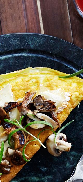 Omelet with mushrooms and thyme  Castello Omelet with mushrooms and thyme  Castello