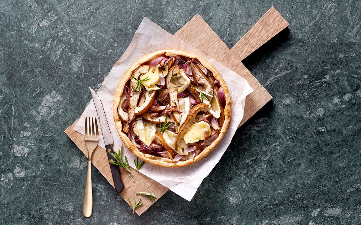 Puff Pastry Pear Tart with Castello® Creamy White
