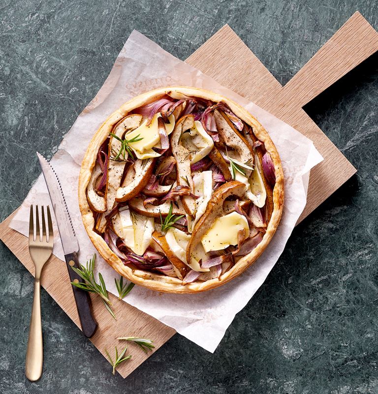 Puff Pastry Pear Tart with Castello® Creamy White