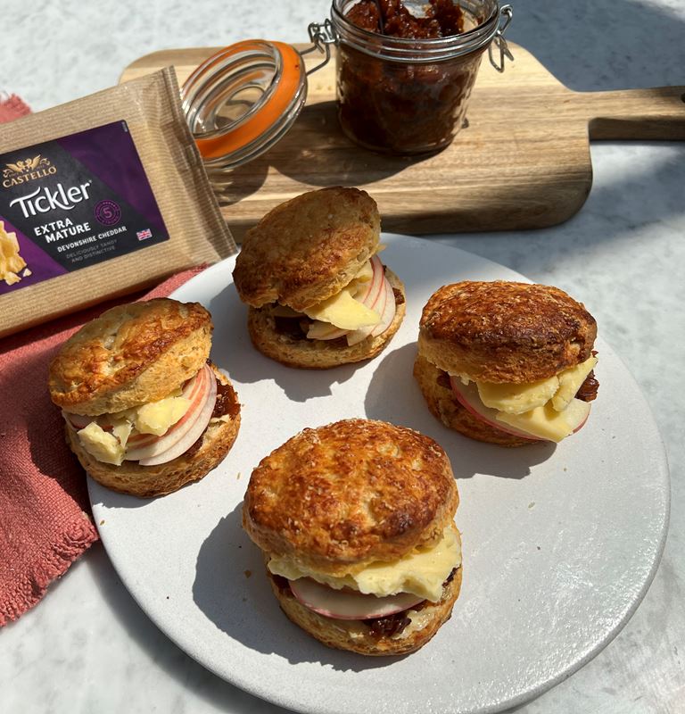 Double Cheese Ploughman's Scones with Castello® Tickler Extra Mature Cheddar