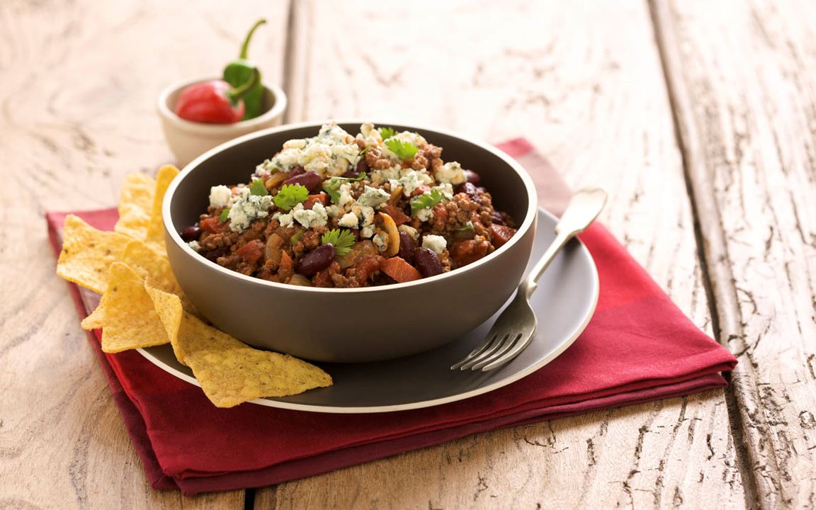 Beef Chili with Blue