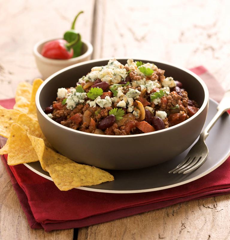 Beef Chili with Blue