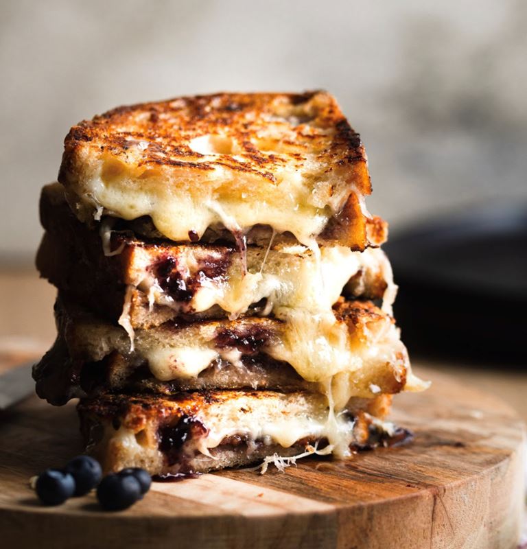 Blueberry Bacon Havarti Grilled Cheese 