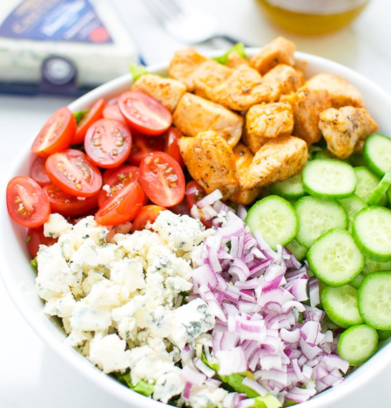 Buffalo chicken and Blue Cheese salad