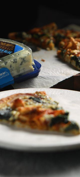 Danish Blue Cheese and BBQ Chicken Pizza