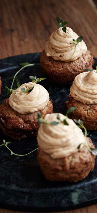 Savory Cheddar Cupcakes with Creamy White Frosting