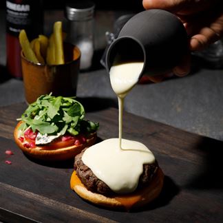 Ultimate Open Cheese Burger