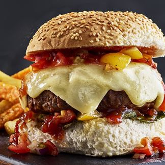Recette de burger US gourmet  au Monterey Jack spécial végétarien