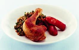 Kyckling ned ris och chorizo