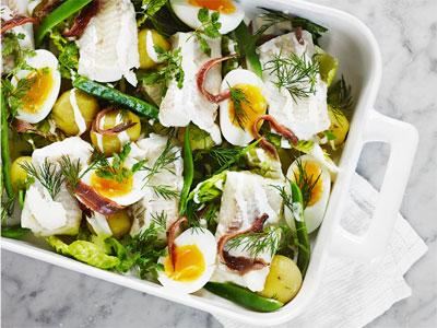Så här gör jag alltid fisk, då blir den perfekt. Fisk ska tillagas varsamt och bakas på 70° kombi. Vid 47° innertemperatur är den glasig i mitten, saftig och härlig. Satsa på enkla tillbehör och fisk som inte går över, då blir gästerna nöjda.