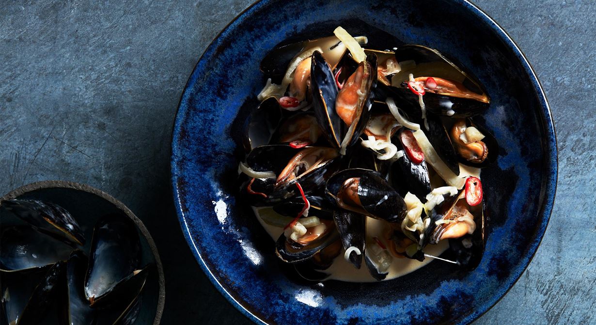 En enklare variant av den amerikanska musselsoppan clam chowder.