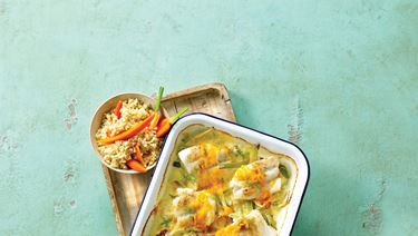 Baked cod with fennel and liquorice