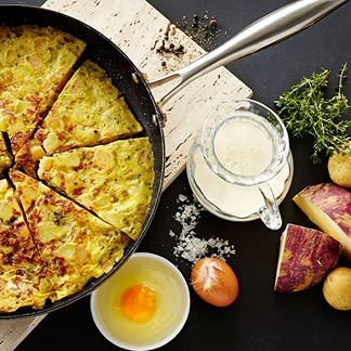 Spanish-Inspired Kohlrabi Tortilla With Potatoes 