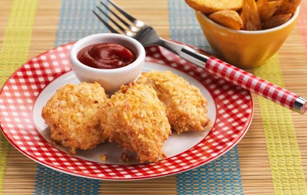 Oven Baked Crispy Chicken Nuggets