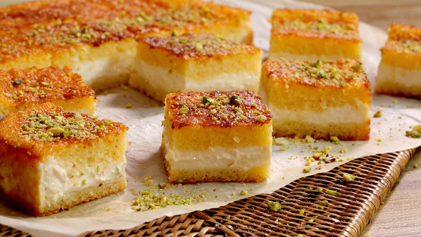 SEMOLINA CAKE WITH CREAM (BASBOUSA) | Lurpak®