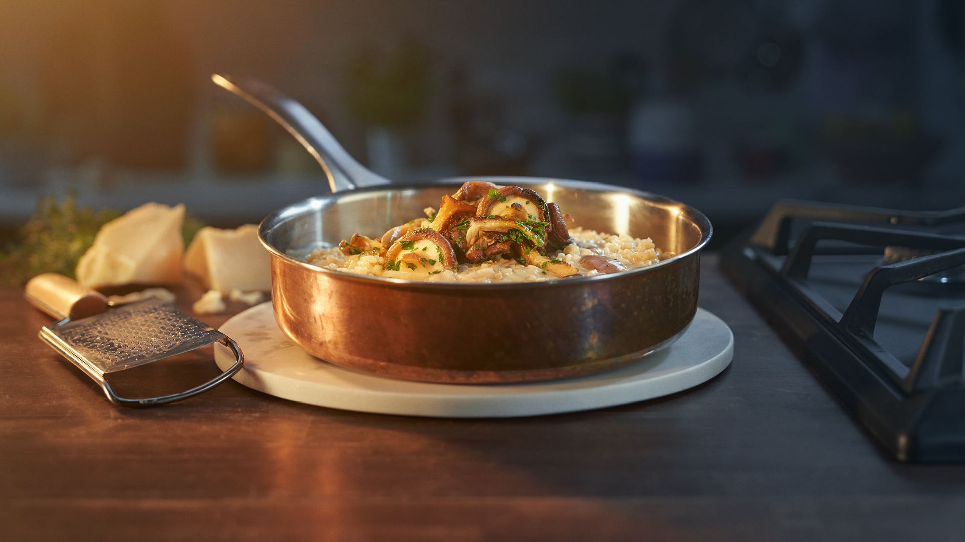 MUSHROOM AND BLUE CHEESE RISOTTO WITH THYME | Lurpak®