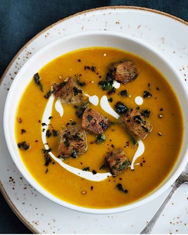 PUMPKIN SOUP WITH CHIVES