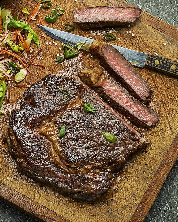 RIB EYE STEAK WITH ASIAN COLESLAW Lurpak®